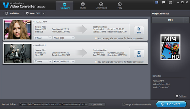 DVD to WD TV Live Hub Converter interface